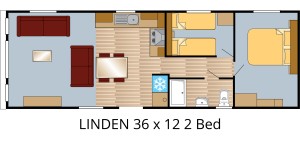 LINDEN 36 x10 2 Bed